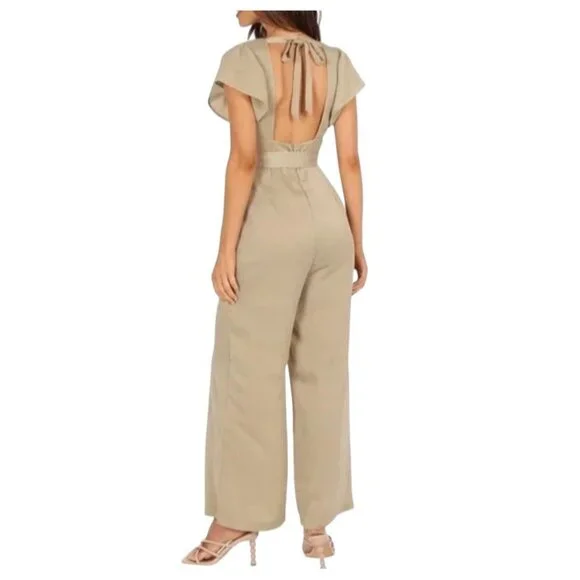 Petal & Pup Orin Jumpsuit Beige Size 8 NWT - Picture 11 of 15
